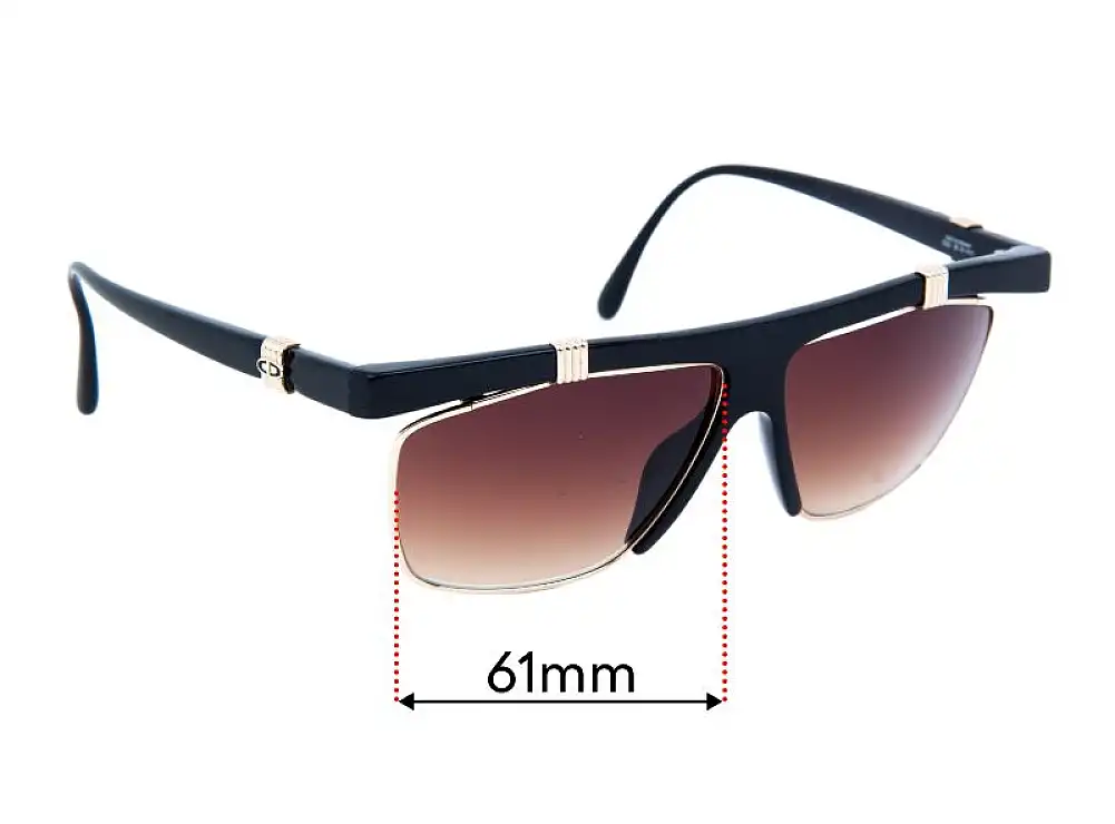 Sunglass Fix Replacement Lenses for Christian Dior 2555 - 61mm Wide Sunglass Fix Replacement Lenses for Christian Dior 2555 - 61mm Wide