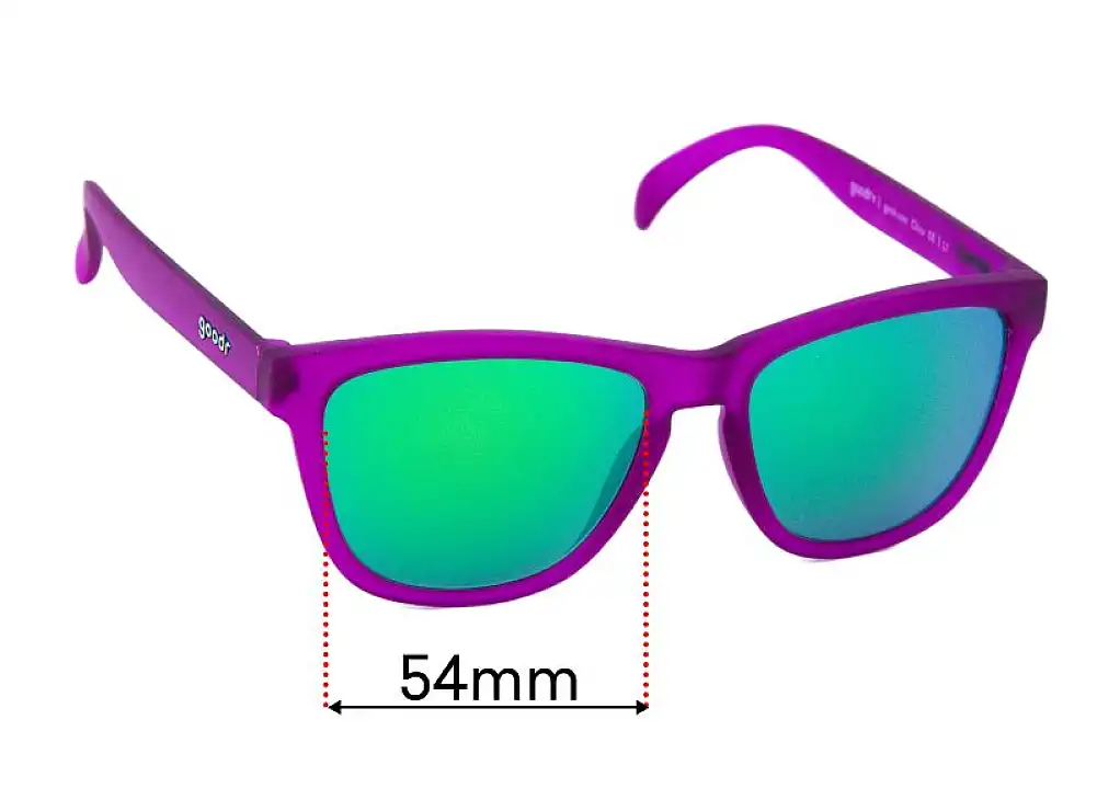Sunglass Fix Replacement Lenses for Goodr Gardening With a Kraken - 54mm Wide Sunglass Fix Replacement Lenses for Goodr Gardening With a Kraken - 54mm Wide