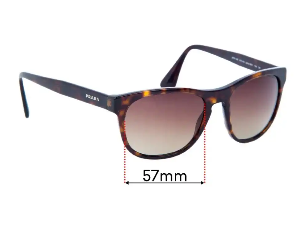 Sunglass Fix Replacement Lenses for Prada SPR 14R - 57mm Wide Sunglass Fix Replacement Lenses for Prada SPR 14R - 57mm Wide