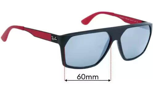 Sunglass Fix Replacement Lenses for Ray-Ban RB4309-M Scuderia Ferrari - 60mm Wide Sunglass Fix Replacement Lenses for Ray-Ban RB4309-M Scuderia Ferrari - 60mm Wide