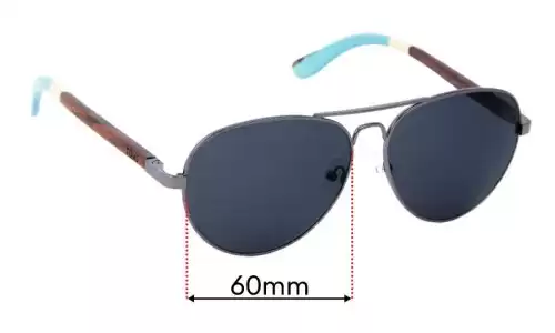 Sunglass Fix Replacement Lenses for Toms Classic 301 - 59mm Wide Sunglass Fix Replacement Lenses for Toms Classic 301 - 59mm Wide