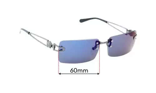 Sunglass Fix Replacement Lenses for Versace MOD N44 - 60mm Wide Sunglass Fix Replacement Lenses for Versace MOD N44 - 60mm Wide