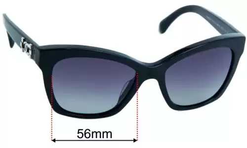Sunglass Fix Replacement Lenses for Chanel 5313-A - 56mm Wide Chanel 5313-A Replacement Lenses 56mm wide