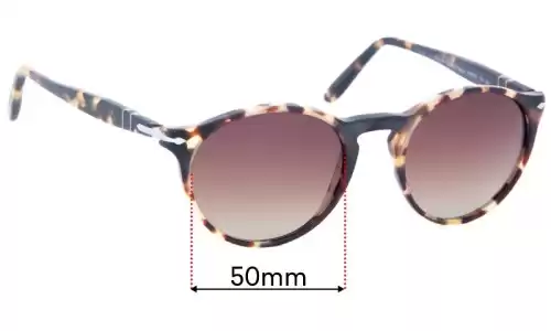 Sunglass Fix Replacement Lenses for Persol 3092-S-M - 50mm Wide Persol 3092-S-M Replacement Lenses 50mm wide