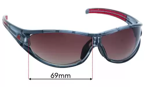 Adidas A267 S Evil Eye Replacement Lenses 69mm Sunglass Fix Replacement Lenses for Adidas A267 S Evil Eye - 69mm Wide Please measure as there are several models