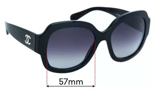 Sunglass Fix Replacement Lenses for Chanel 5373 - 57mm Wide Sunglass Fix Replacement Lenses for Chanel 5373 - 57mm Wide