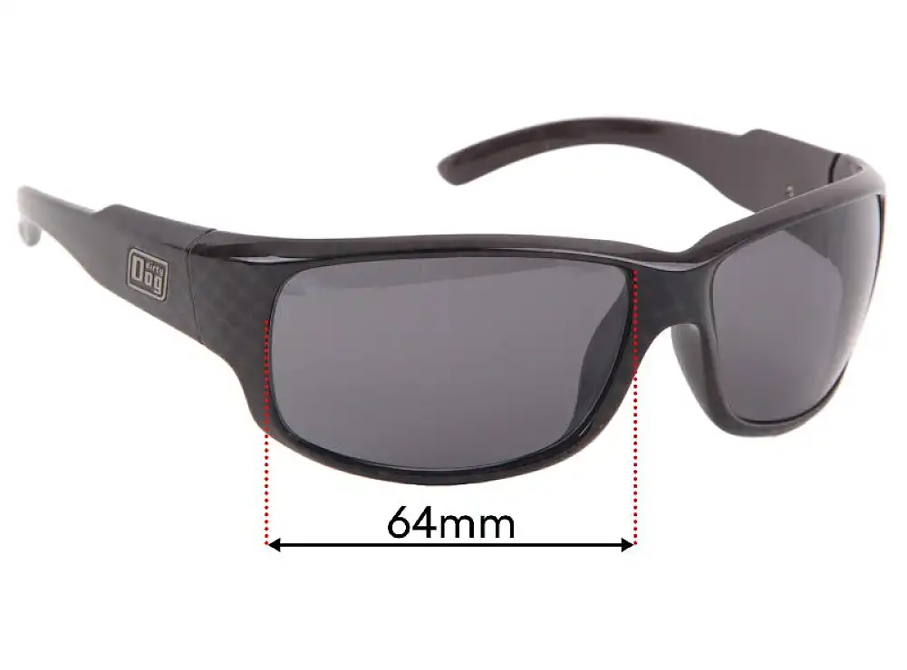 Sunglass Fix Replacement Lenses for Dirty Dog Jester - 64mm Wide Sunglass Fix Replacement Lenses for Dirty Dog Jester - 64mm Wide