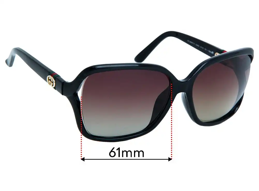 Sunglass Fix Replacement Lenses for Gucci GG3658/F/S - 61mm Wide Sunglass Fix Replacement Lenses for Gucci GG3658/F/S - 61mm Wide