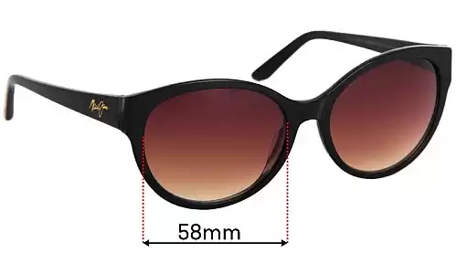 Sunglass Fix Replacement Lenses for Maui Jim MJ100 Venus Pool - 58mm Wide Maui Jim MJ100 Venus Pool Replacement Lenses 58mm wide