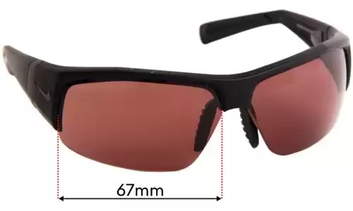 Sunglass Fix Replacement Lenses for Nike SQ EV0560 EV0561 EV0673 - 69mm Wide Nike SQ EV0560 EV0561 EV0673 Replacement Lenses 69mm wide