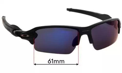 Sunglass Fix Replacement Lenses for Oakley Flak 2.0 OO9271 (Low Bridge Fit) - 61mm Wide Oakley Flak 2.0 OO9271 (Low Bridge Fit) Replacement Lenses 61mm wide
