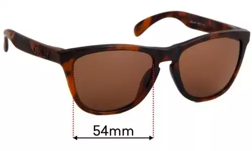Sunglass Fix Replacement Lenses for Oakley Frogskins OO9245 (Low Bridge Fit) - 54mm Wide Oakley Frogskins OO9245 (Low Bridge Fit) Replacement Lenses 54mm wide
