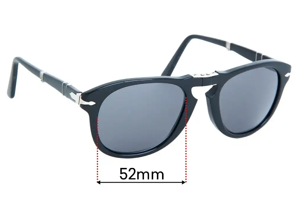 Sunglass Fix Replacement Lenses for Persol 9714-V-M - 52mm Wide Sunglass Fix Replacement Lenses for Persol 9714-V-M - 52mm Wide