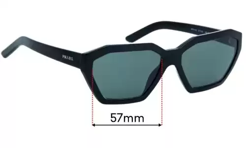 Sunglass Fix Replacement Lenses for Prada SPR 03V - 57mm Wide Prada SPR 03V Replacement Lenses 57mm wide
