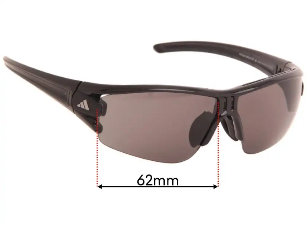 Sunglass Fix Replacement Lenses for Adidas A180 Evil Eye Half Pro XS - 62mm Wide Sunglass Fix Replacement Lenses for Adidas A180 Evil Eye Half Pro XS - 62mm Wide