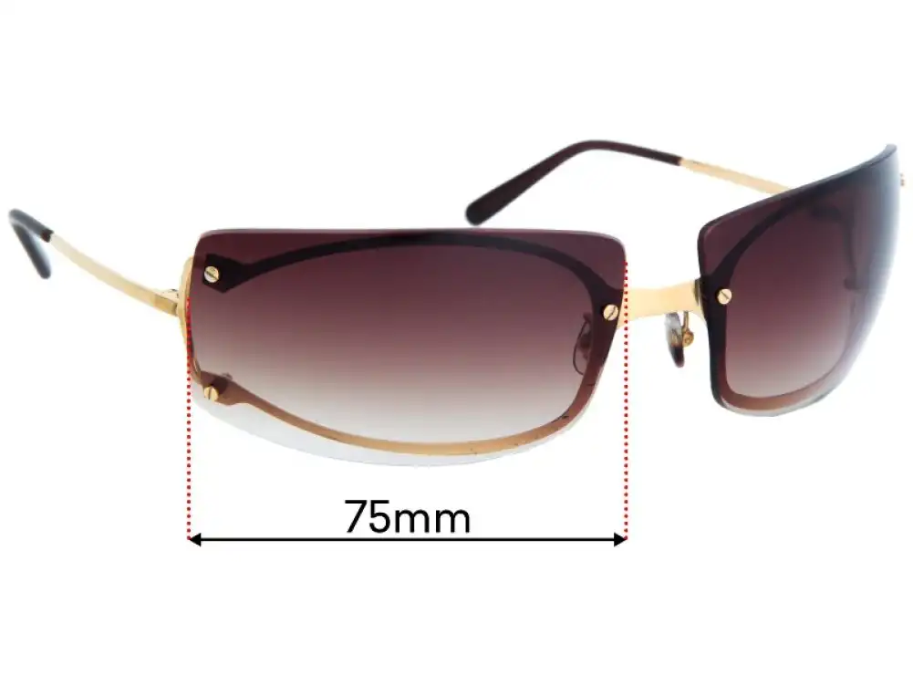 Sunglass Fix Replacement Lenses for Cartier 3780578 - 75mm Wide Sunglass Fix Replacement Lenses for Cartier 3780578 - 75mm Wide