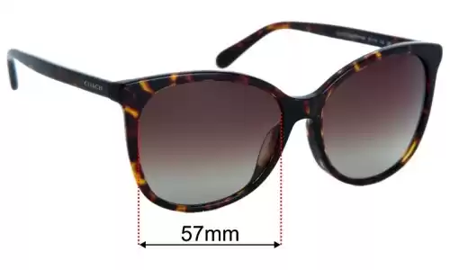 Sunglass Fix Replacement Lenses for Coach HC 8271U - 57mm Wide Coach HC 8271U Replacement Lenses 57mm wide