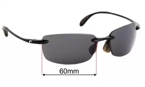 Sunglass Fix Replacement Lenses for Costa Del Mar Ballast - 60mm Wide Costa Del Mar Ballast Replacement Lenses 60mm wide