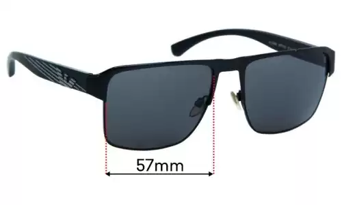Sunglass Fix Replacement Lenses for Emporio Armani EA2066 - 57mm Wide Sunglass Fix Replacement Lenses for Emporio Armani EA2066 - 57mm Wide
