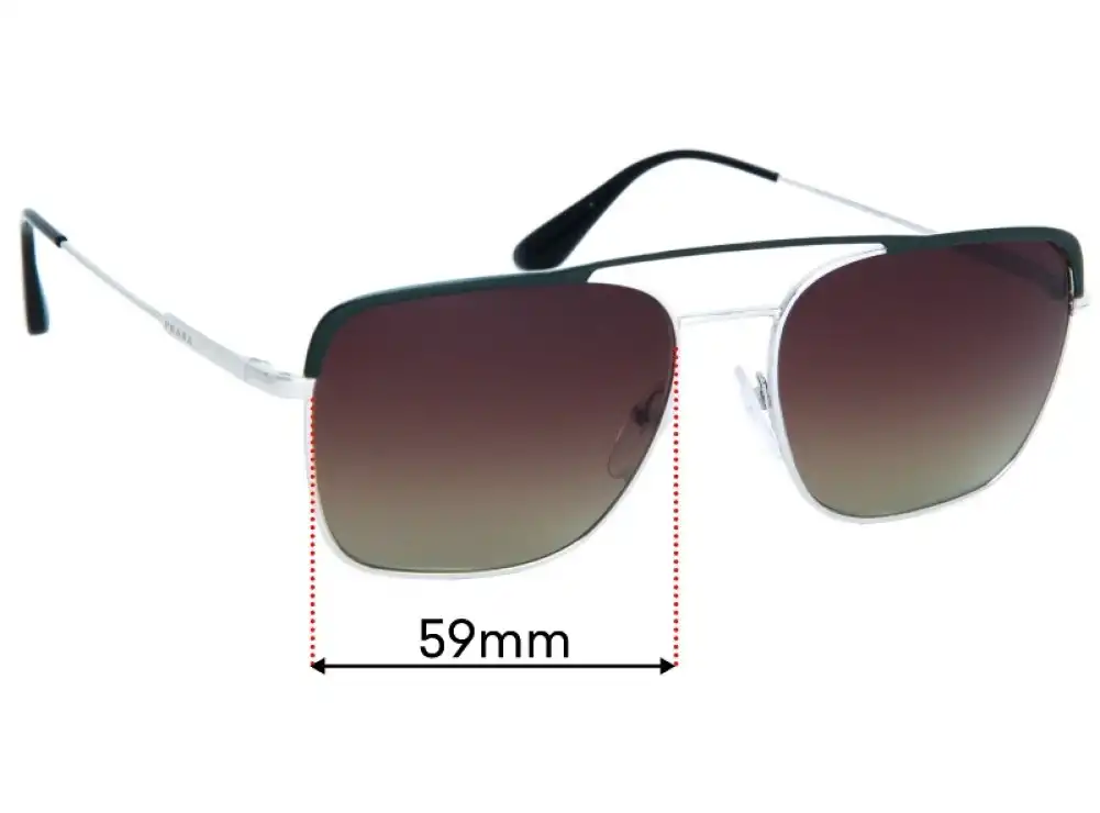 Sunglass Fix Replacement Lenses for Prada SPR53V - 59mm Wide Sunglass Fix Replacement Lenses for Prada SPR53V - 59mm Wide