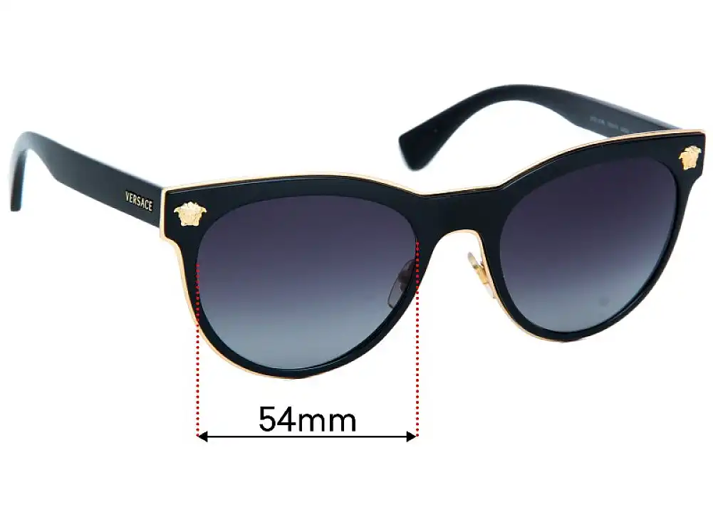 Sunglass Fix Replacement Lenses for Versace Medusa Charm MOD. 2198 - 54mm Wide Sunglass Fix Replacement Lenses for Versace Medusa Charm MOD. 2198 - 54mm Wide