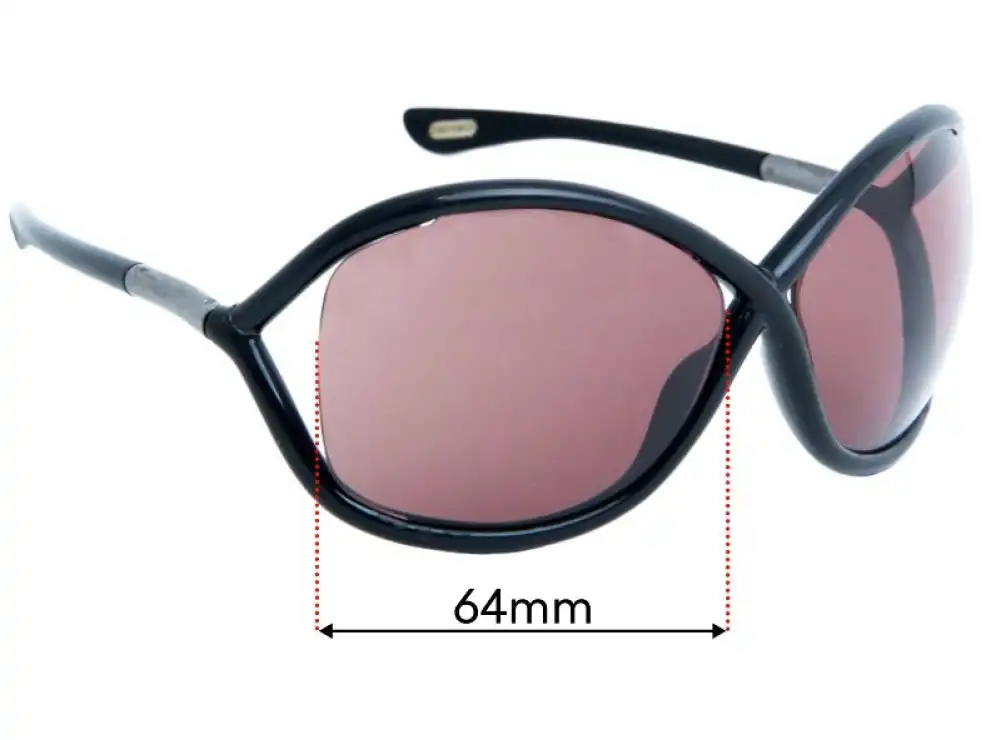 Sunglass Fix Replacement Lenses for Tom Ford Whitney FT0009 - 64mm Wide Sunglass Fix Replacement Lenses for Tom Ford Whitney FT0009 - 64mm Wide
