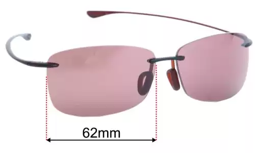 Sunglass Fix Replacement Lenses for Maui Jim MJ442 Akau - 62mm Wide Maui Jim MJ442 Akau Replacement Lenses 62mm wide