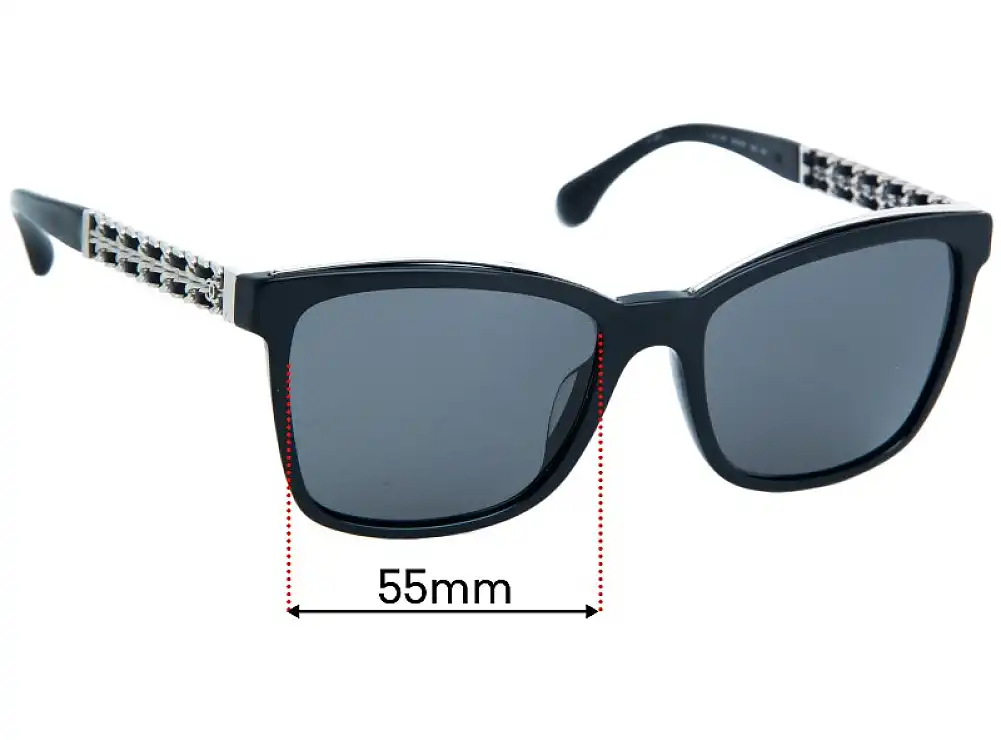 Sunglass Fix Replacement Lenses for Chanel 5360-Q - 55mm Wide Sunglass Fix Replacement Lenses for Chanel 5360-Q - 55mm Wide
