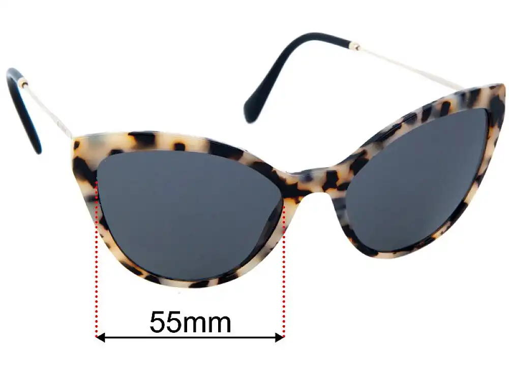 Sunglass Fix Replacement Lenses for Miu Miu SMU03U - 55mm Wide Sunglass Fix Replacement Lenses for Miu Miu SMU03U - 55mm Wide