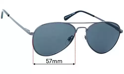 Sunglass Fix Replacement Lenses for Specsavers Duke - 57mm Wide Sunglass Fix Replacement Lenses for Specsavers Duke - 57mm Wide