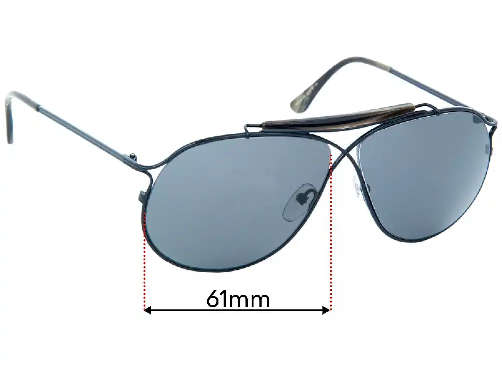 Sunglass Fix Replacement Lenses for Tom Ford Tom N.6 - 61mm Wide Sunglass Fix Replacement Lenses for Tom Ford Tom N.6 - 61mm Wide