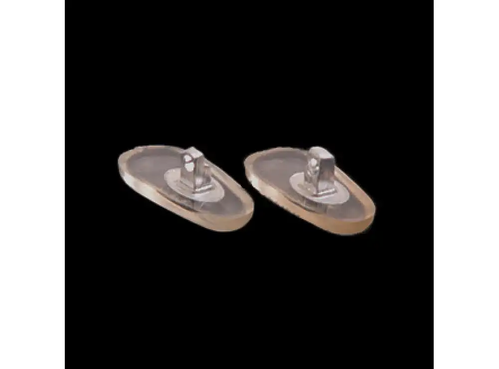 15mm Tear Shaped (Silver) Screw In Silicone Nose Pads 15mm Tear Shaped (Silver) Screw In Silicone Nose Pads
