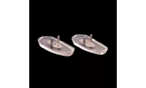 15mm Tear Shaped Clip on Silver (Ray Ban) Nose Pads 15mm Tear Shaped Clip Silver (Ray Ban) - Nose Pads