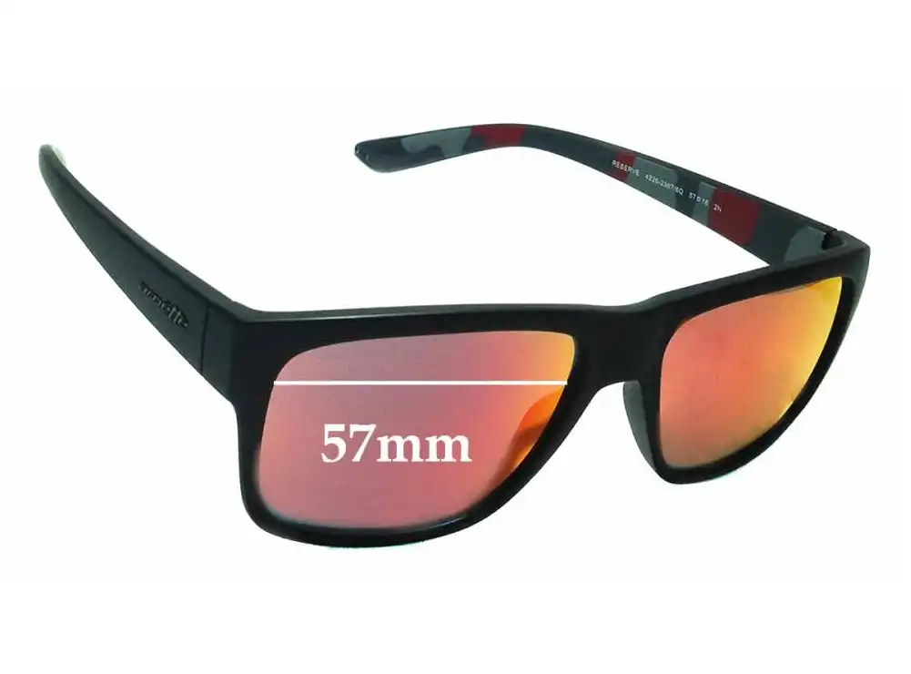 Sunglass Fix Replacement Lenses for Arnette Reserve AN4226 - 57mm Wide Sunglass Fix Replacement Lenses for Arnette Reserve AN4226 - 57mm Wide