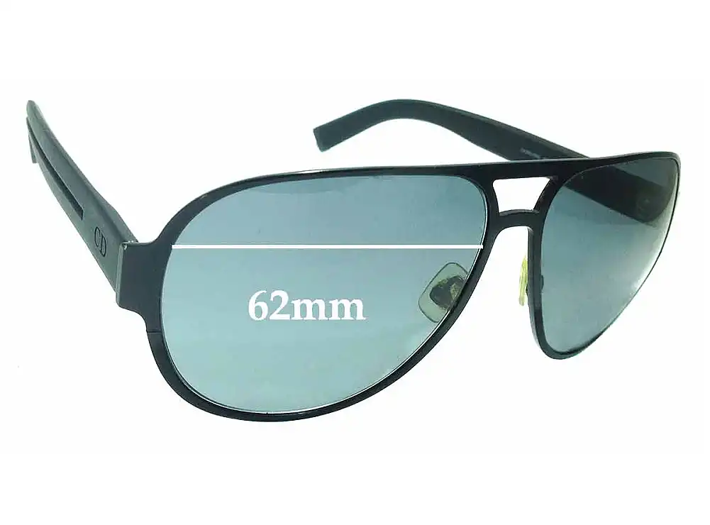 Sunglass Fix Replacement Lenses for Christian Dior Homme 0190S - 62mm Wide Sunglass Fix Replacement Lenses for Christian Dior Homme 0190S - 62mm Wide