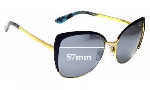 Sunglass Fix Replacement Lenses for Dolce & Gabbana DG2143 - 57mm Wide Sunglass Fix Replacement Lenses for Dolce & Gabbana DG2143 - 57mm Wide