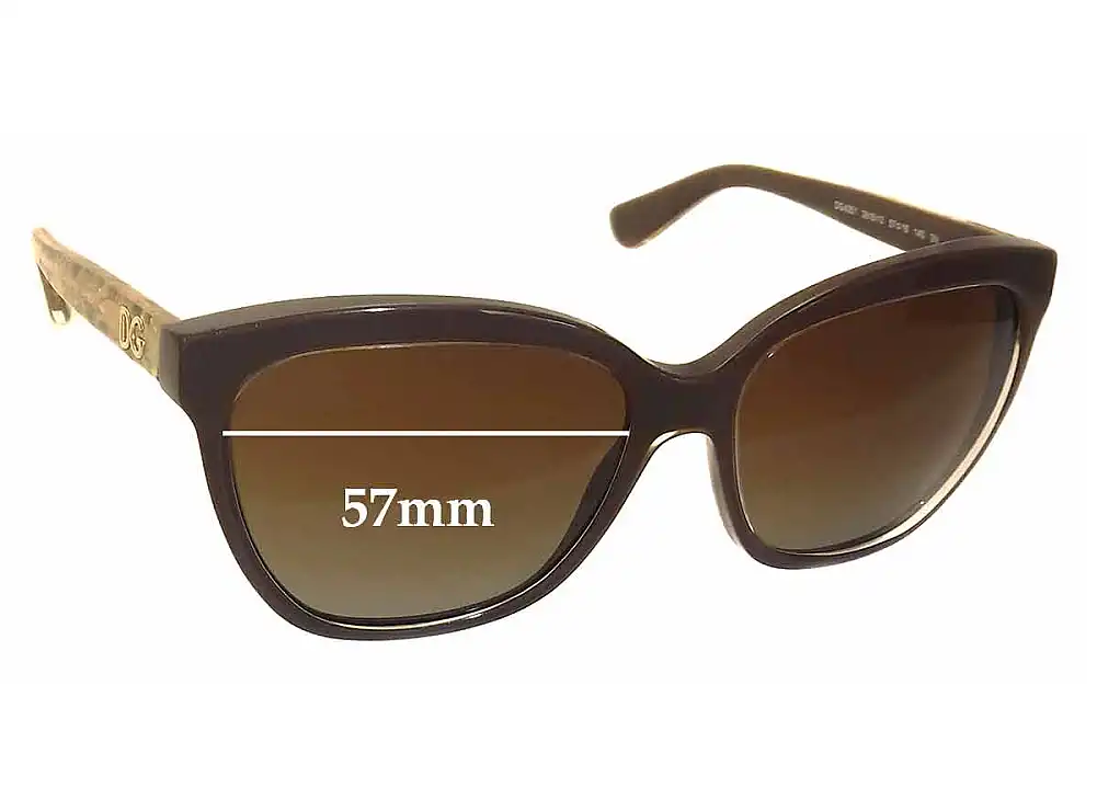 Sunglass Fix Replacement Lenses for Dolce & Gabbana DG4251 - 57mm Wide Sunglass Fix Replacement Lenses for Dolce & Gabbana DG4251 - 57mm Wide