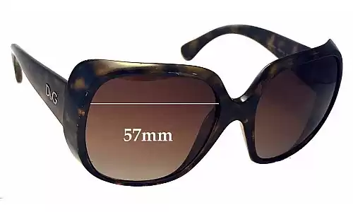 Sunglass Fix Replacement Lenses for Dolce & Gabbana DG8087 - 57mm Wide Sunglass Fix Replacement Lenses for Dolce & Gabbana DG8087 - 57mm Wide