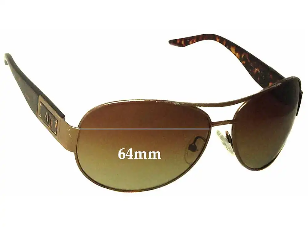Sunglass Fix Replacement Lenses for Armani Exchange Unknown Model - 64mm Wide Sunglass Fix Replacement Lenses for Armani Exchange Unknown Model - 64mm Wide