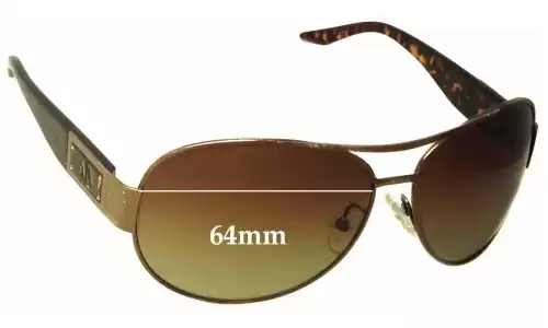 Sunglass Fix Replacement Lenses for Armani Exchange Unknown Model - 64mm Wide Sunglass Fix Replacement Lenses for Armani Exchange Unknown Model - 64mm Wide