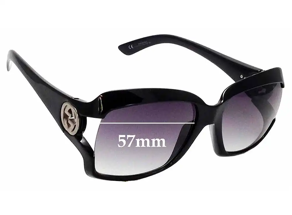 Sunglass Fix Replacement Lenses for Gucci GG2598/S - 57mm Wide Sunglass Fix Replacement Lenses for Gucci GG2598/S - 57mm Wide