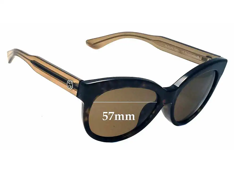 Sunglass Fix Replacement Lenses for Gucci GG3757/F/S - 57mm Wide Sunglass Fix Replacement Lenses for Gucci GG3757/F/S - 57mm Wide