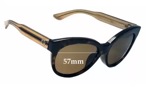 Sunglass Fix Replacement Lenses for Gucci GG3757/F/S - 57mm Wide Sunglass Fix Replacement Lenses for Gucci GG3757/F/S - 57mm Wide
