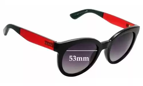 Sunglass Fix Replacement Lenses for Gucci GG3810/S - 53mm Wide Sunglass Fix Replacement Lenses for Gucci GG3810/S - 53mm Wide