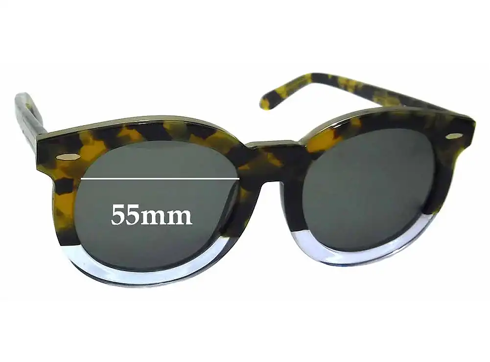 Sunglass Fix Replacement Lenses for Karen Walker Super Duper Thistle - 55mm Wide Sunglass Fix Replacement Lenses for Karen Walker Super Duper Thistle - 55mm Wide