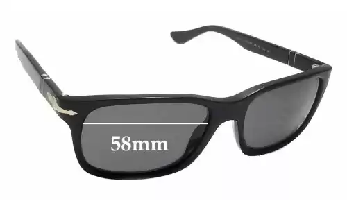 Sunglass Fix Replacement Lenses for Persol 3048-S - 41mm tall - 58mm Wide Persol 3048-S - 41mm tall Replacement Lenses 58mm wide