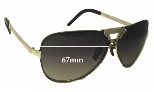 Sunglass Fix Replacement Lenses for Porsche P 8678 - 67mm Wide Porsche P 8678 Replacement Lenses 67mm wide