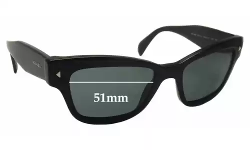 Sunglass Fix Replacement Lenses for Prada SPR29R - 51mm Wide Prada SPR29R Replacement Lenses 51mm wide