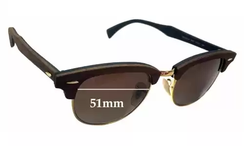 Sunglass Fix Replacement Lenses for Ray Ban RB5154-M Clubmaster - 51mm Wide Ray Ban RB5154-M Clubmaster Replacement Lenses 51mm wide