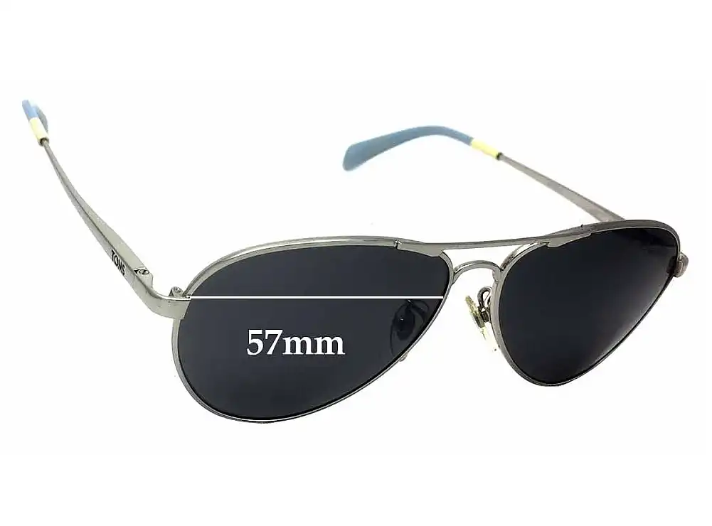 Sunglass Fix Replacement Lenses for Toms Kilgore S010 - 57mm Wide Sunglass Fix Replacement Lenses for Toms Kilgore S010 - 57mm Wide